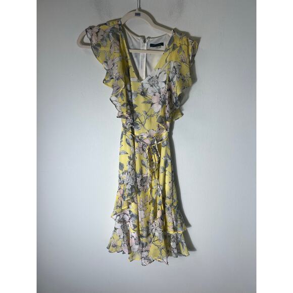 Tommy Hilfiger Yellow Floral Sleeveless Dress Sz 6 - Picture 1 of 3